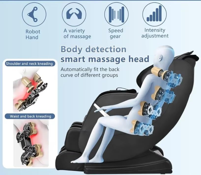 Zero Gravity Electric Massage Recliner Chair with PU Leather – Ergonomic Single Sofa