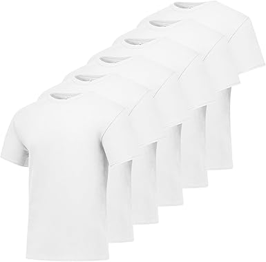 Hanes Men's Essential Crewneck Cotton T-Shirt Pack (4 or 6 Pack)