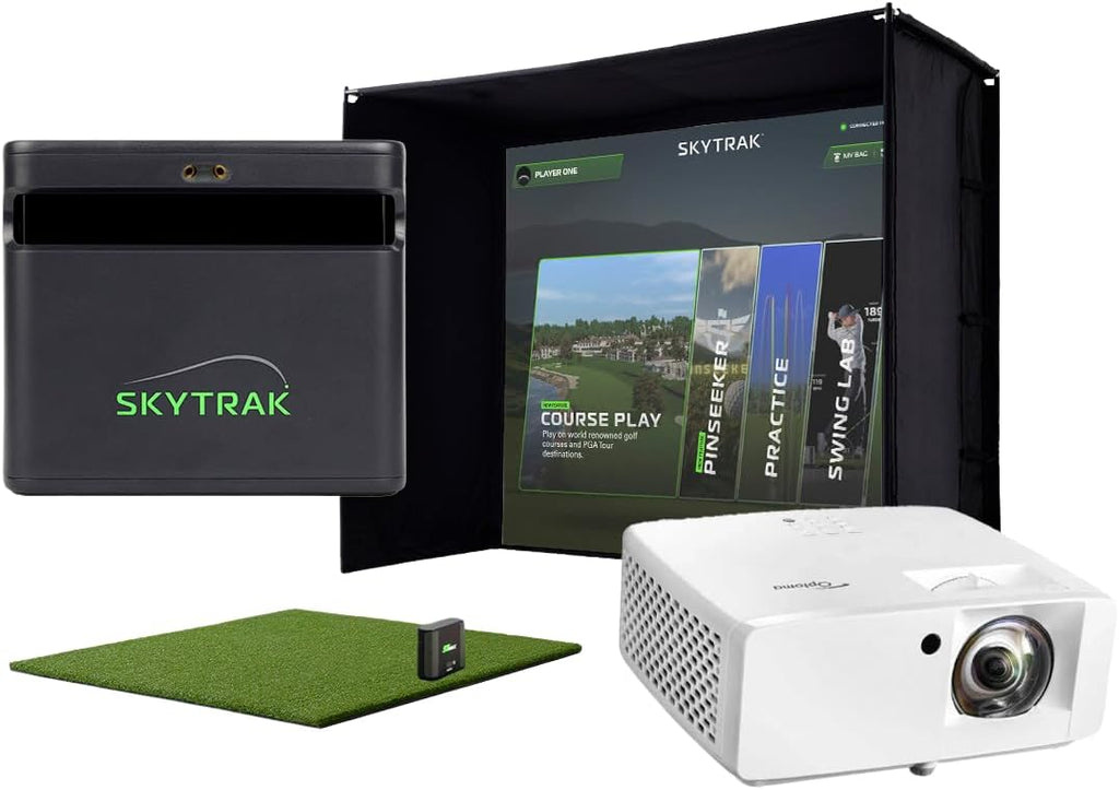 SkyTrak ST MAX Golf Simulator Studio Package – Complete Home Golf Simulator with Launch Monitor