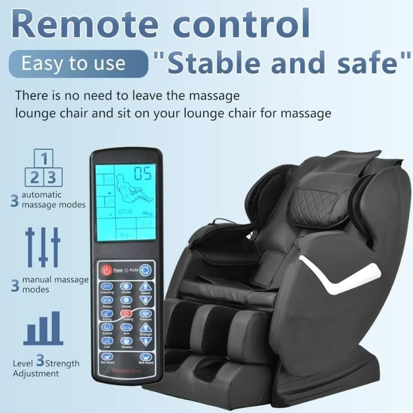 Zero Gravity Electric Massage Recliner Chair with PU Leather – Ergonomic Single Sofa
