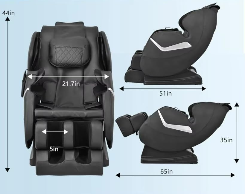 Zero Gravity Electric Massage Recliner Chair with PU Leather – Ergonomic Single Sofa