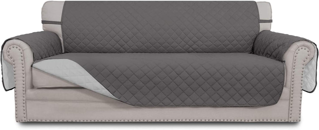 Easy-Going Reversible Water Resistant Sofa Cover for 3 Cushion Couch – Non-Slip Pet Friendly Slipcover, Gray/Light Gray