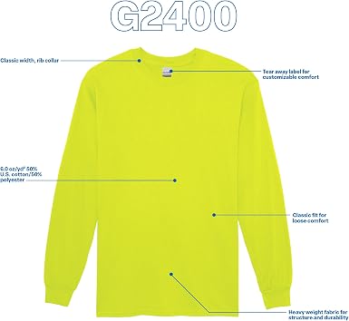Gildan Ultra Cotton Long Sleeve T-Shirt Multipack for Adults