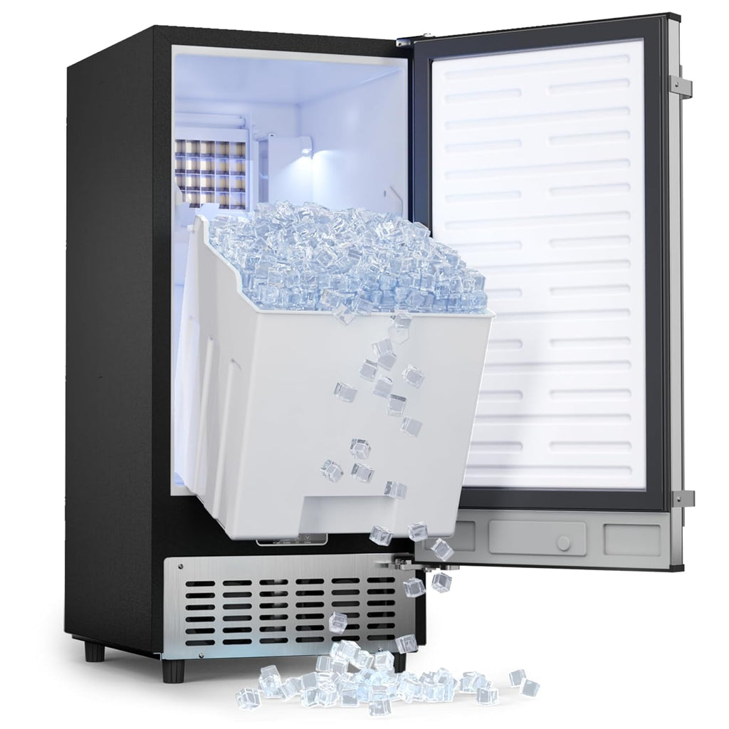EUHOMY 15" Commercial Under Counter Ice Maker – 90 lbs/Day Built-In Ice Machine
