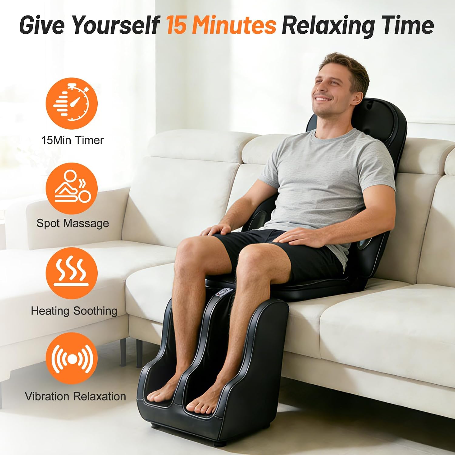 Kalamera Full Body Shiatsu Massage Chair Pad with Neck & Foot Massager
