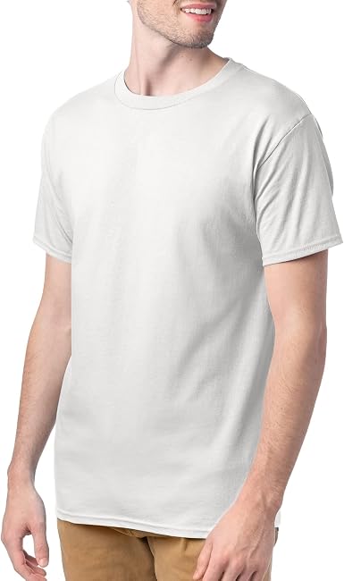 Hanes Men's Essential Crewneck Cotton T-Shirt Pack (4 or 6 Pack)