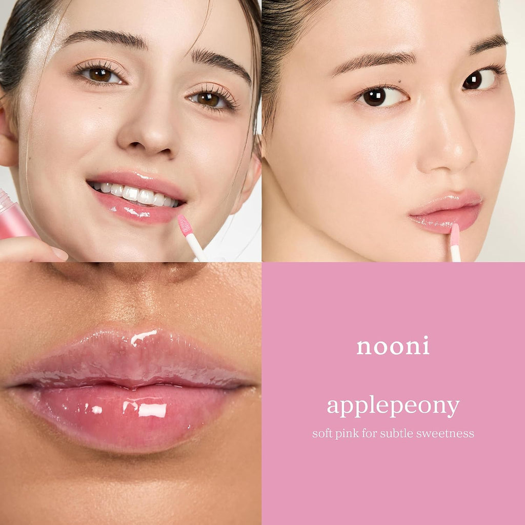 NOONI Applepeony Lip Oil – Plumping & Hydrating Gloss