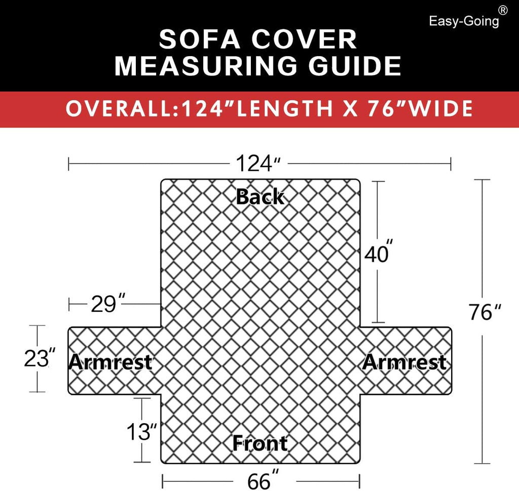 Easy-Going Reversible Water Resistant Sofa Cover for 3 Cushion Couch – Non-Slip Pet Friendly Slipcover, Gray/Light Gray