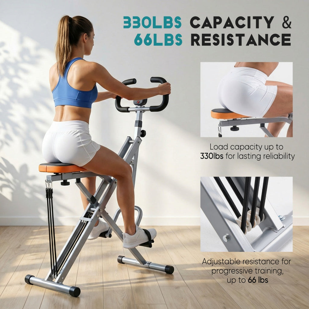Home Squat Machine, A 330-pound Weight-bearing Lower Body Exercise Equipment With Adjustable Resistance, Foldable Fitness Machine