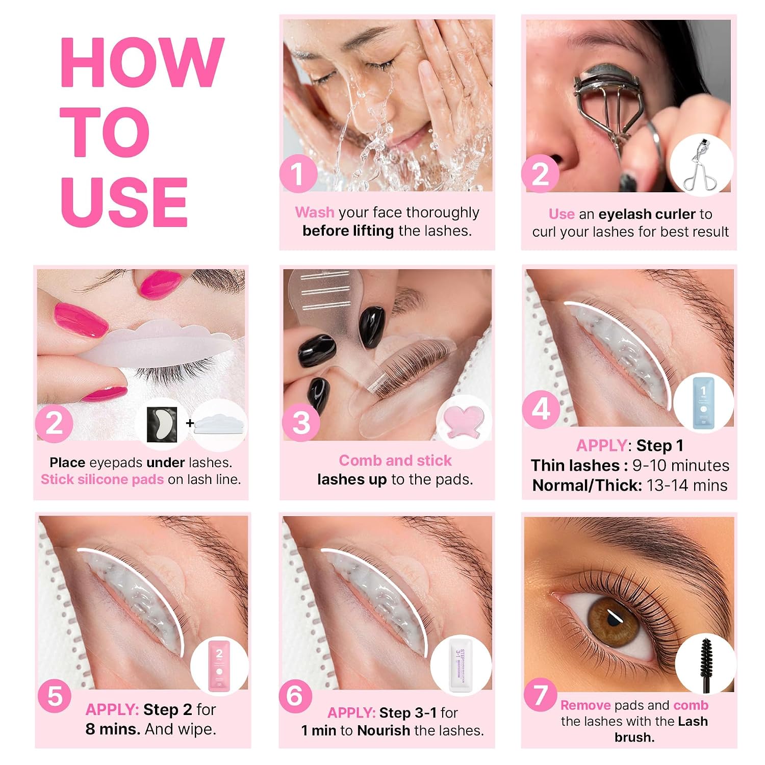 Korean Lash Lift Kit – 5 Treatment Set