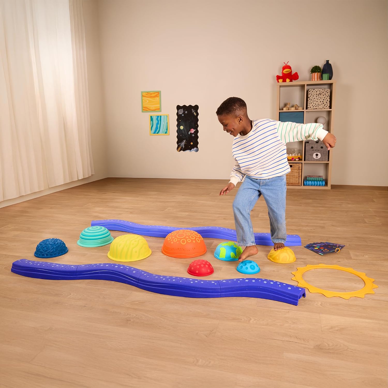 Kids Balance Beam & Sensory Stepping Stones Set