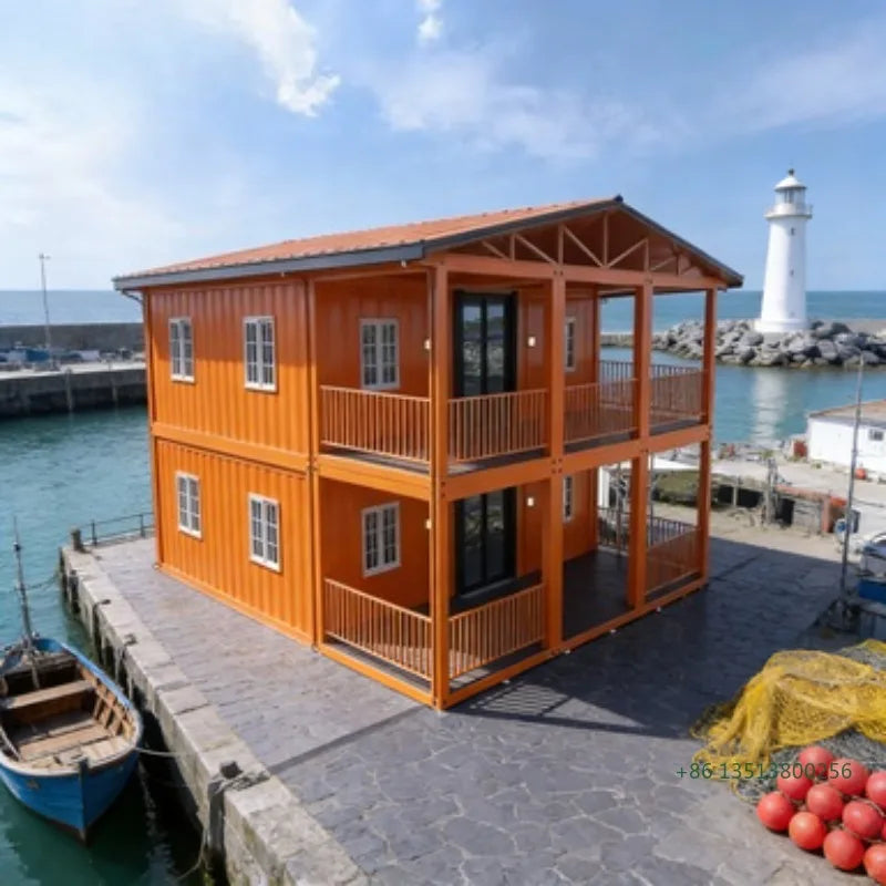 Double Story Duplex Container House Luxury Prefabricated Villa Expandable Container Homes  2-5 Bedrooms with Kitchen Bathroom