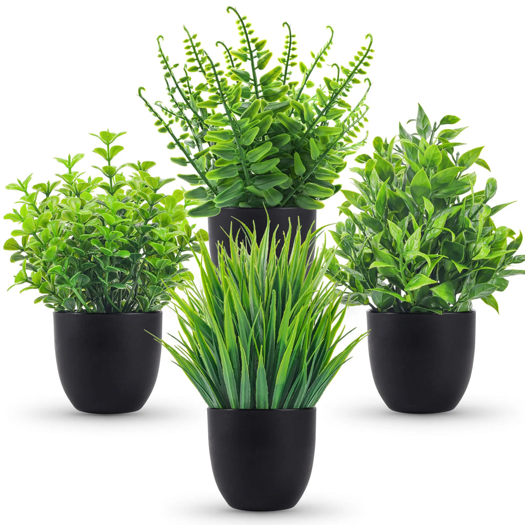 Fake Plants 4 Packs Artificial Plants