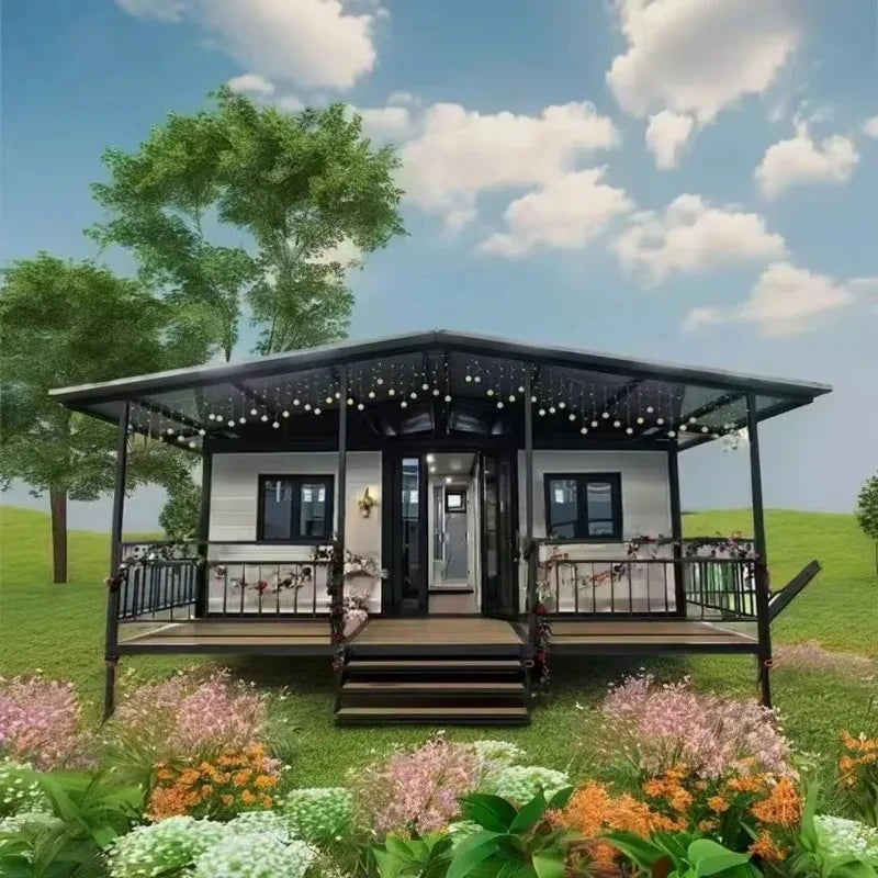 Double Story Duplex Container House Luxury Prefabricated Villa Expandable Container Homes  2-5 Bedrooms with Kitchen Bathroom