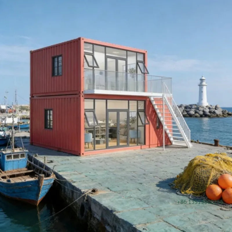 Double Story Duplex Container House Luxury Prefabricated Villa Expandable Container Homes  2-5 Bedrooms with Kitchen Bathroom