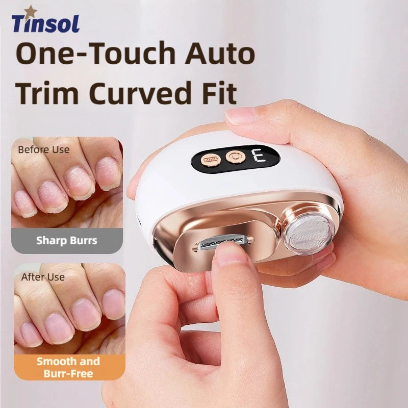 TrimGlow™ Smart Nail Clipper  – Clip & Polish in Seconds