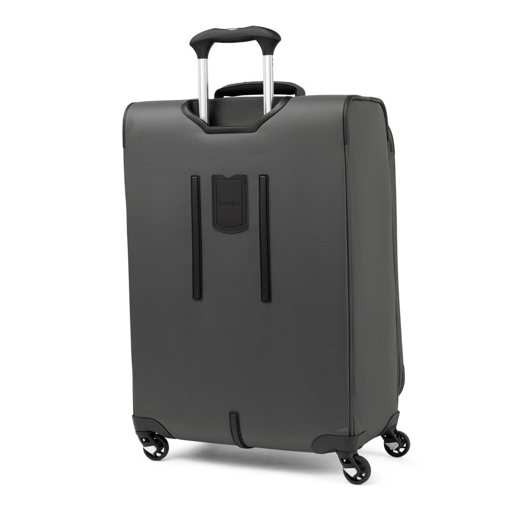 Travelpro Maxlite 5 Softside Expandable Luggage with 4 Spinner Wheels, Lightweight Suitcase, Men and Women ( Shadow Grey , Checked-Medium 25-Inch ) Shadow Grey Checked Medium 25 Inch U14