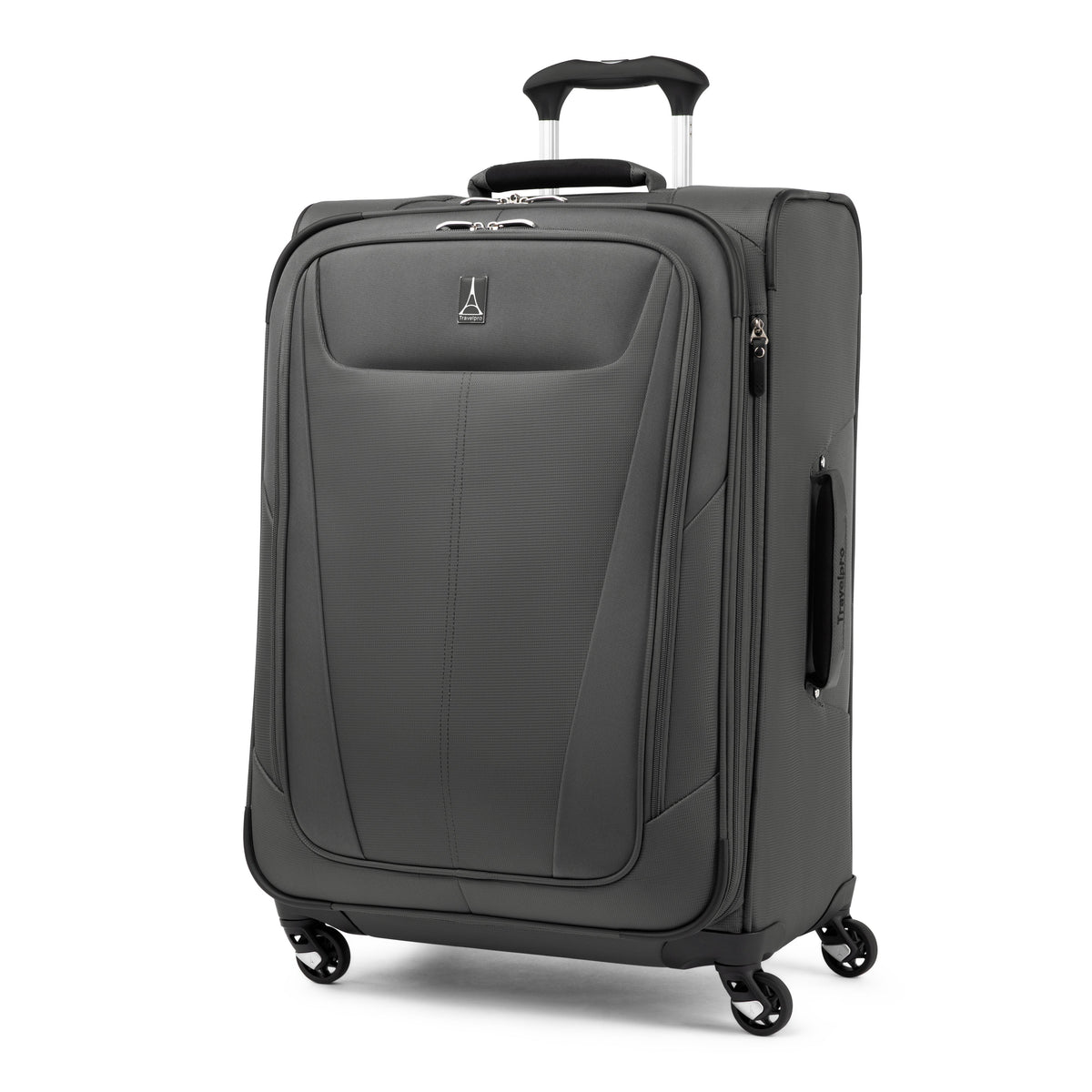 Travelpro Maxlite 5 Softside Expandable Luggage with 4 Spinner Wheels, Lightweight Suitcase, Men and Women ( Shadow Grey , Checked-Medium 25-Inch ) Shadow Grey Checked Medium 25 Inch U14